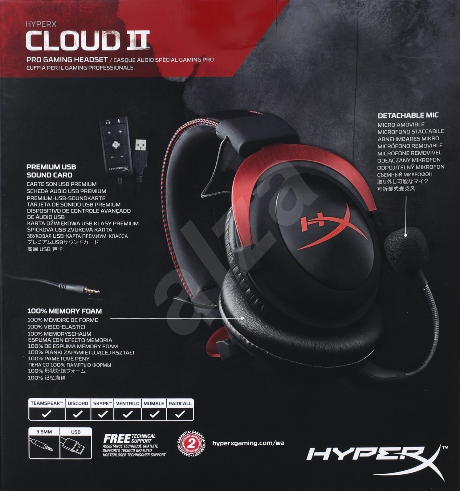HyperX Cloud II Red za 1 399 Kč - Herní sluchátka | Alza.cz