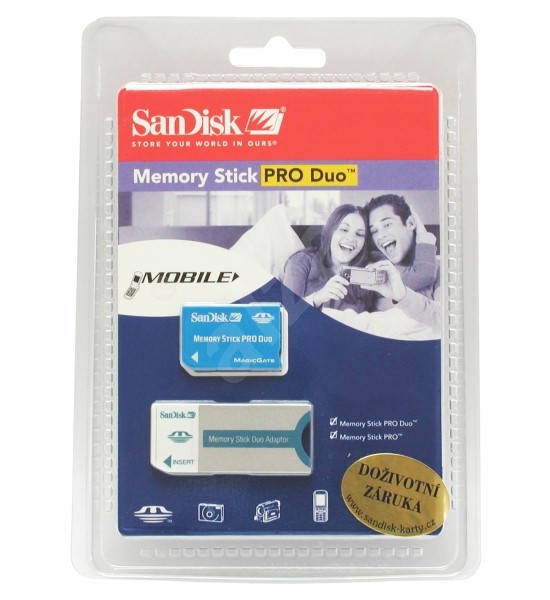 SanDisk Memory Stick PRO DUO 256MB MagicGate + adaptér pro standardní MS Paměťová karta Alza.cz