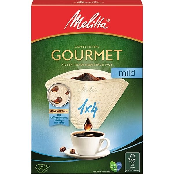 Melitta filtry 1x4/80 Gourmet MILD - Filtr na kávu