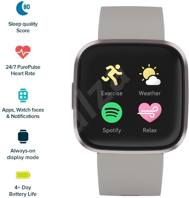 fitbit versa grey screen