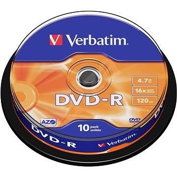 VERBATIM DVD-R AZO 4,7GB, 16x, spindle 10 ks - Média
