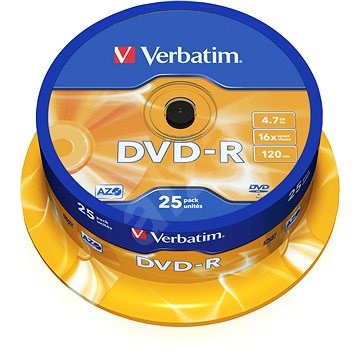 VERBATIM DVD-R AZO 4,7GB, 16x, spindle 25 ks - Média