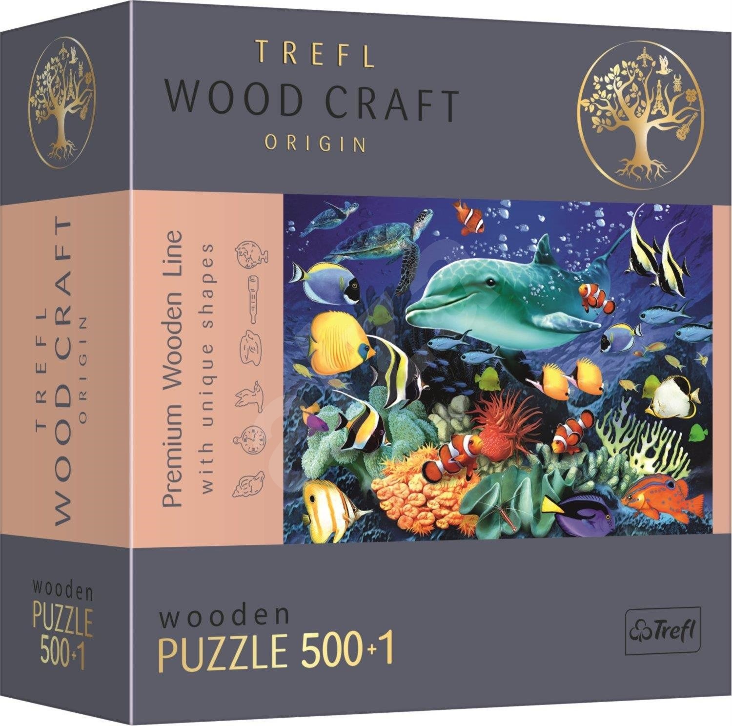 Trefl Wood Craft Origin puzzle Život v moři 501 dílků - Puzzle | Alza.cz