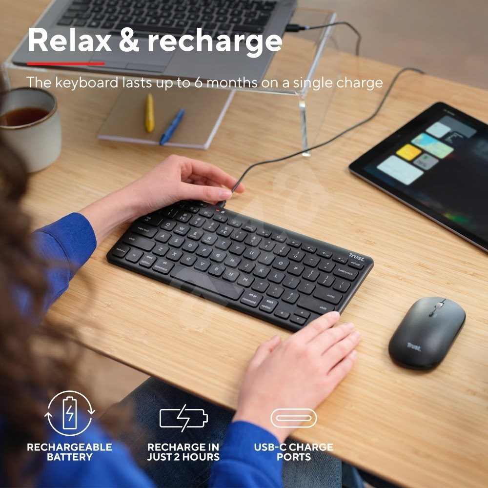 Trust LYRA Compact Wireless Keyboard US Klávesnice Alza.cz