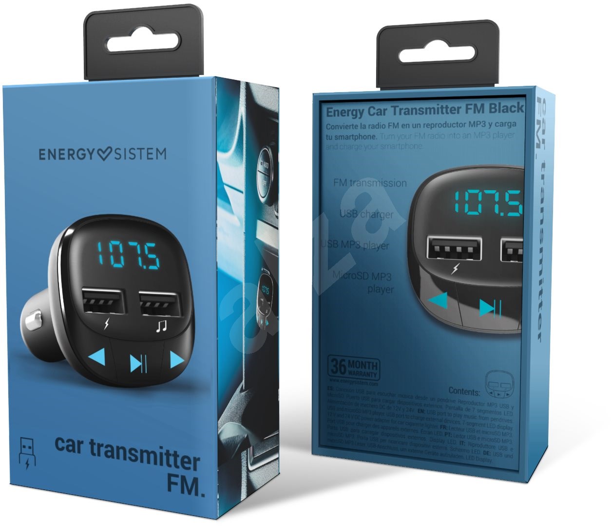 Energy Sistem Car Transmitter FM Black FM Transmitter Alza.cz