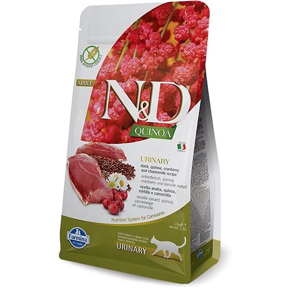 N&D QUINOA grain free cat urinary duck & cranberry 1,5 kg Granule pro