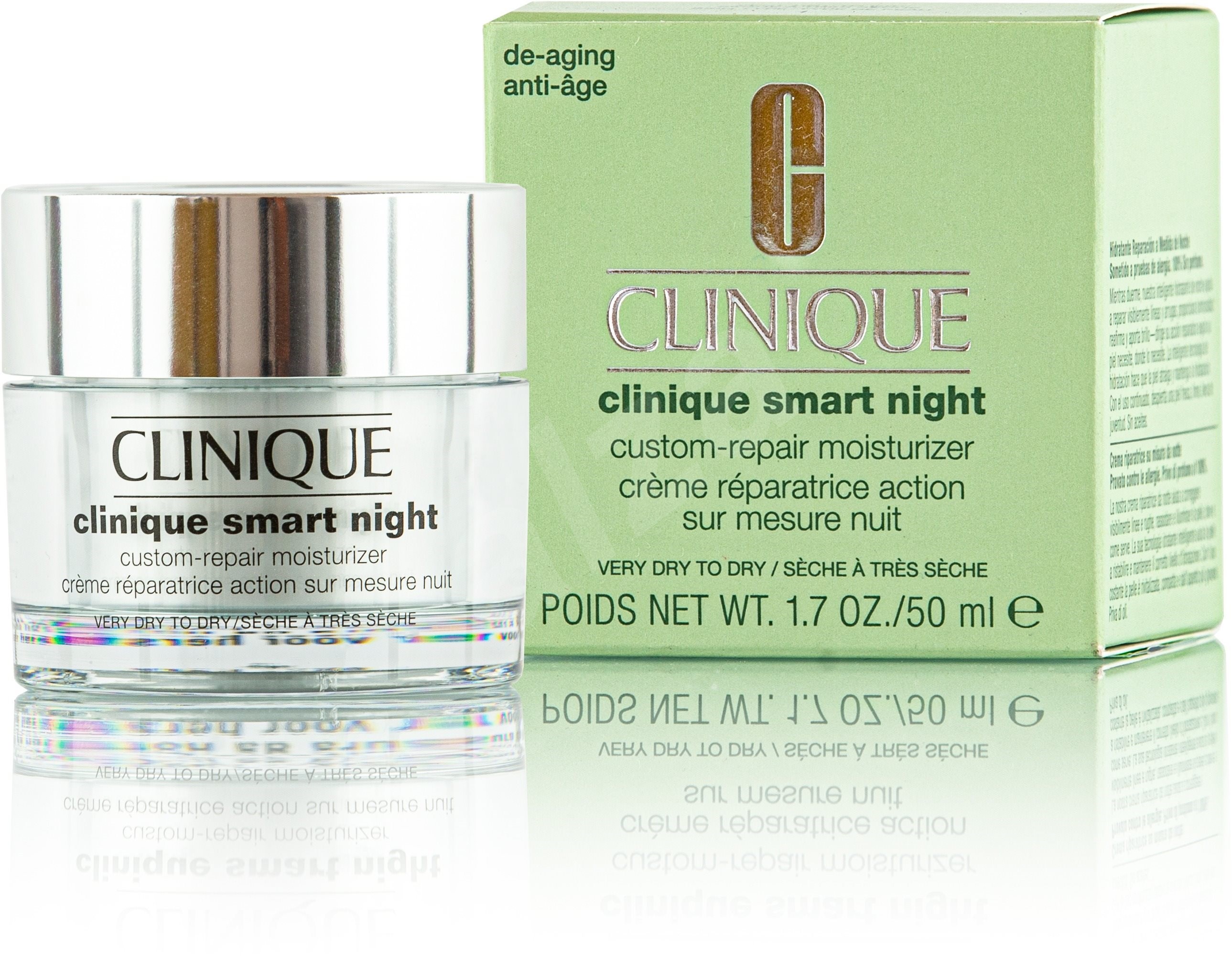 CLINIQUE Smart Night Custom-Repair Moisturizer Very Dry to Dry Skin 50 ...