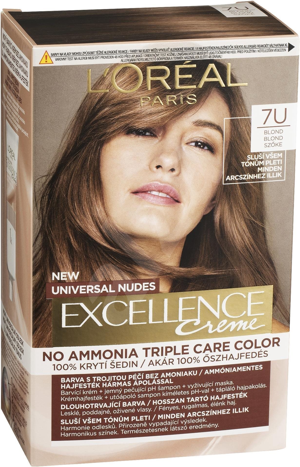 LorÉal Paris Excellence Universal Nudes Excellence 7u Permanent Hair Color Barva Na Vlasy 9710