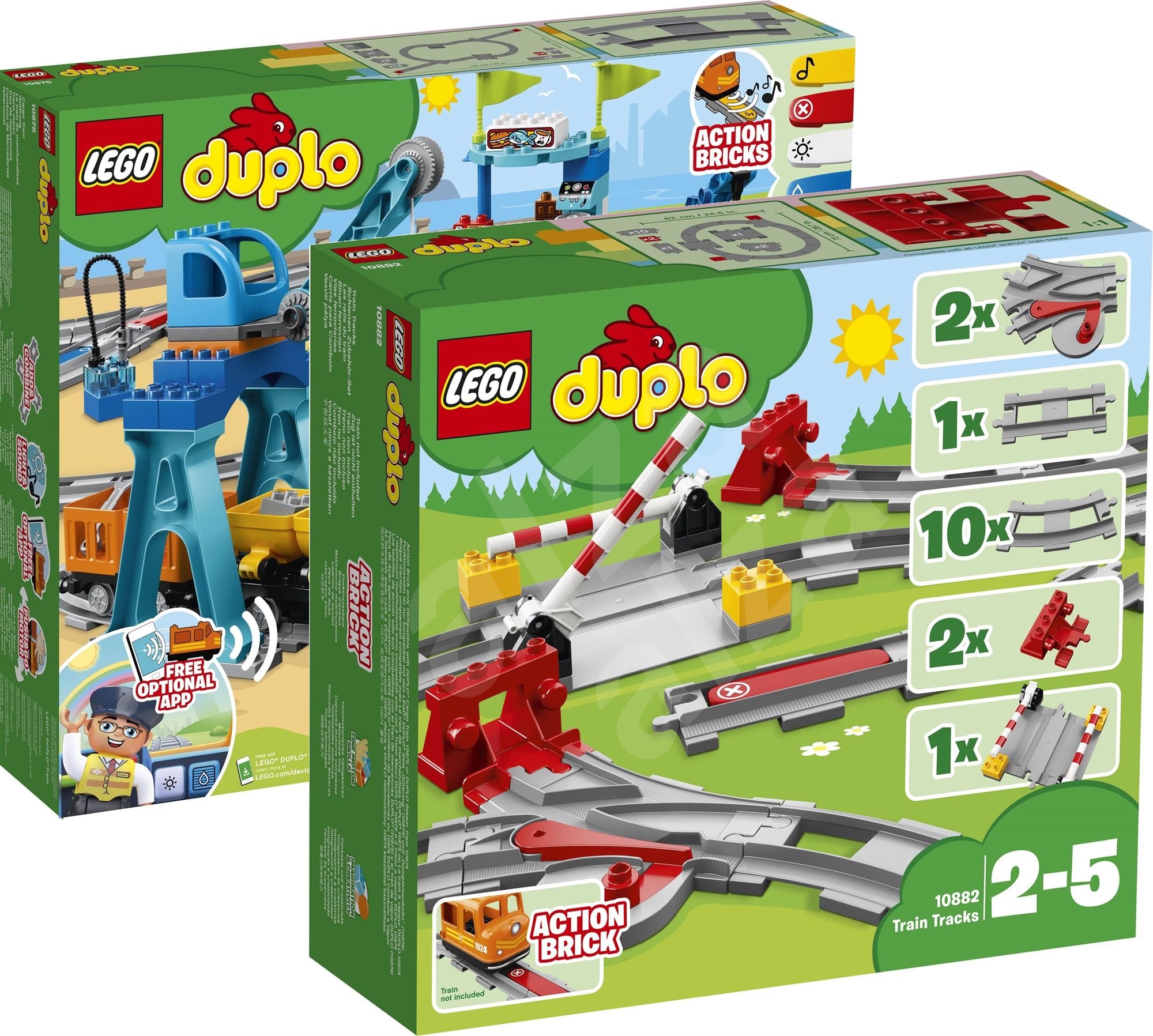 LEGO DUPLO 10875 Nákladní vlak + 10882 Koleje - Herní set | Alza.cz