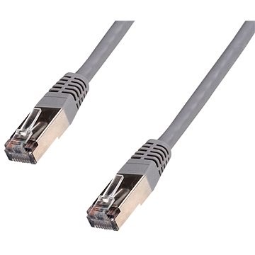 Datacom CAT5E FTP šedý 0.5m - Síťový kabel