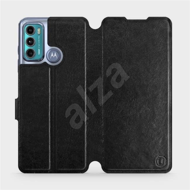 Mobiwear Flip pouzdro pro Motorola Moto G60 C_BLS Black&Gray s šedým