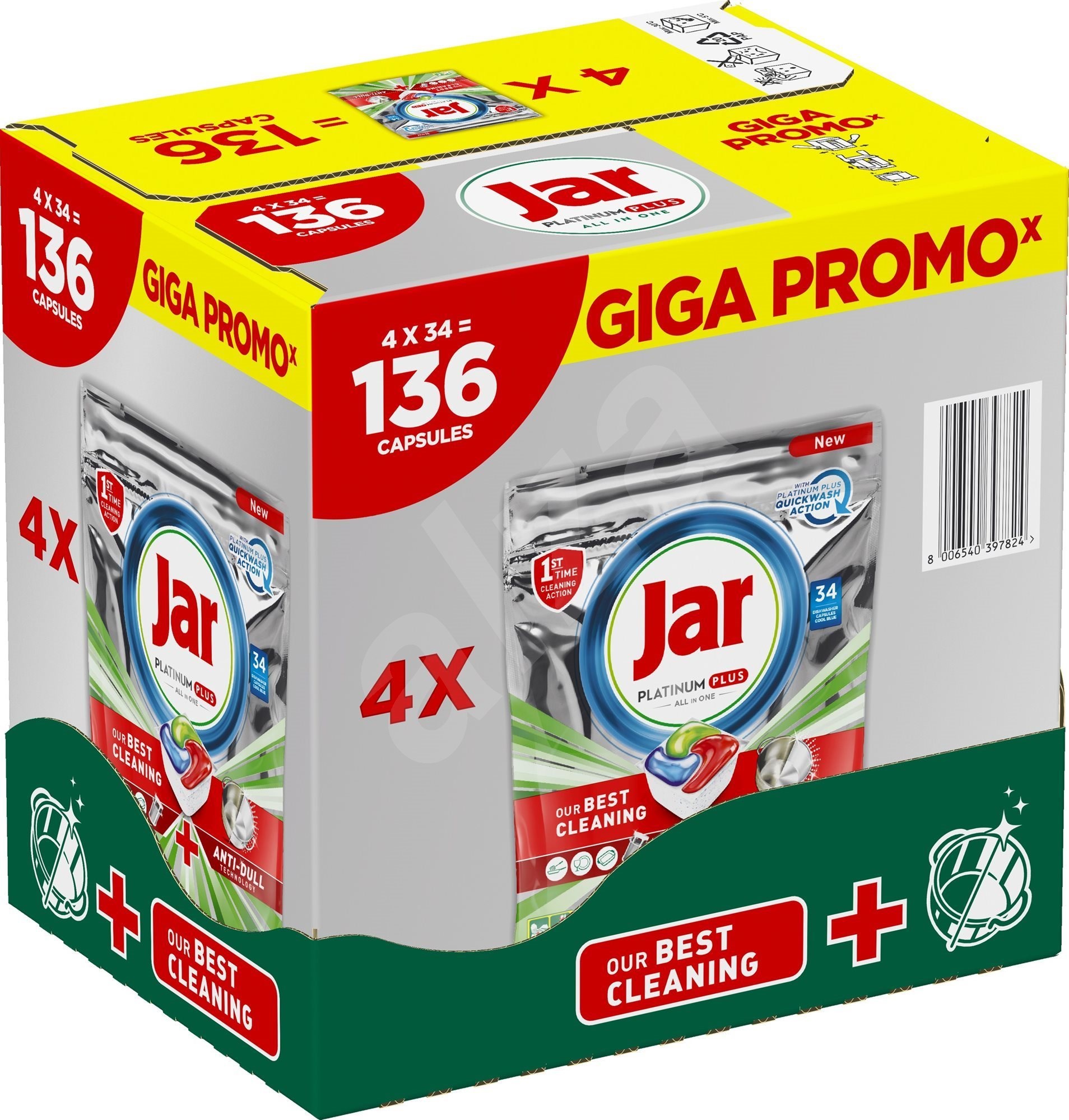 JAR Platinum Plus Regular GIGA PACK 136 ks Tablety do myčky Alza.cz