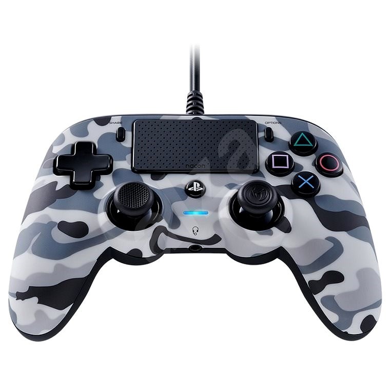 Nacon Wired Compact Controller Ps4 Seda Kamuflaz Gamepad Alza Cz