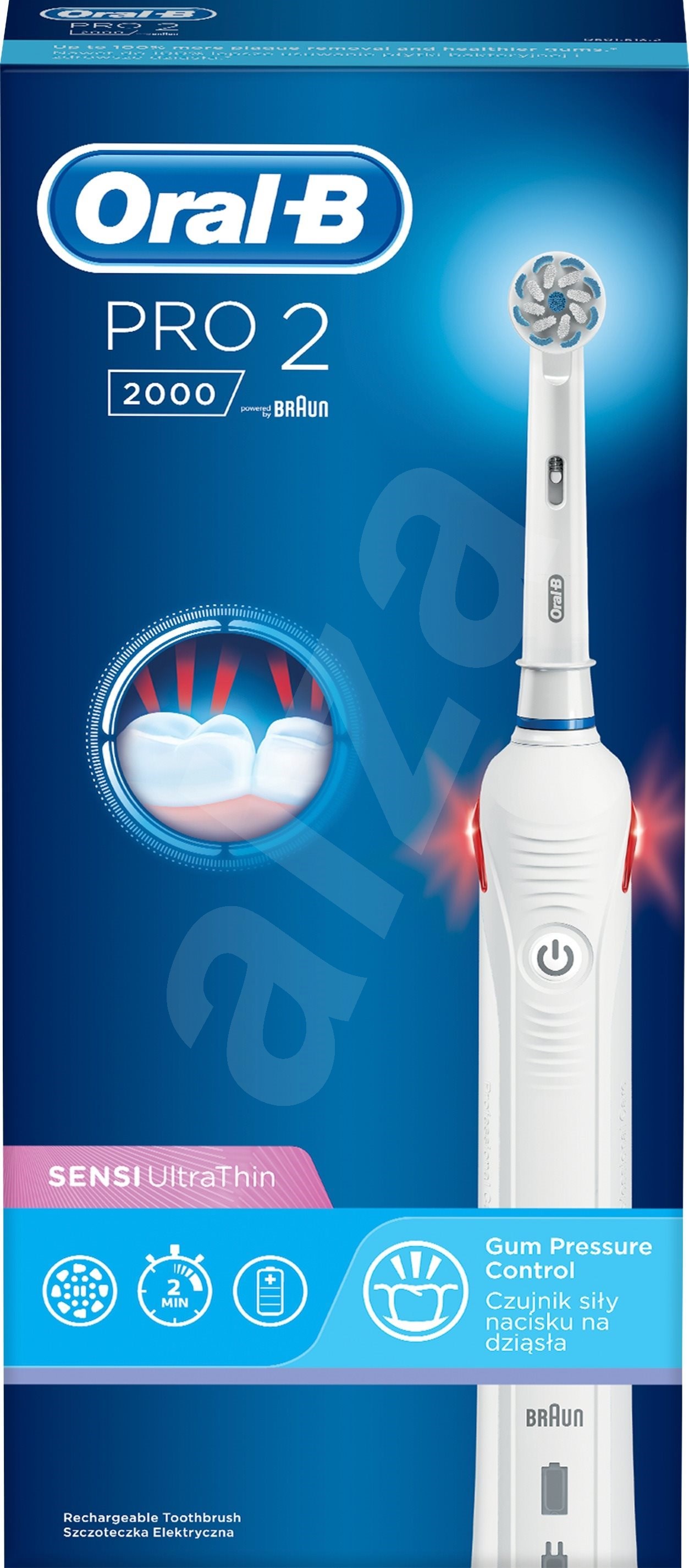 oral b pro 2 2000 white sensi ultrathin