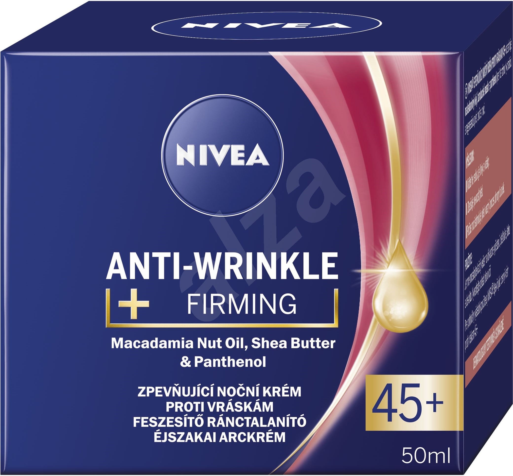 NIVEA AntiWrinkle Firming 45+ Night Cream 50 ml Pleťový krém Alza.cz