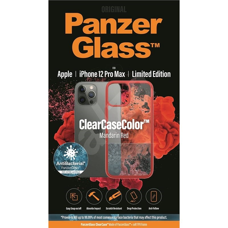 Panzerglass Clearcase Antibacterial Pro Apple Iphone 12 Pro Max Cerveny Mandarin Red Kryt Na Mobil Alza Cz