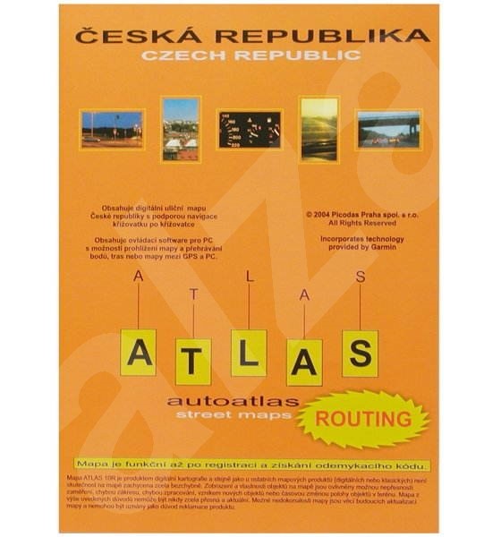 gps mapa čr ATLAS 10R uliční mapa ČR k GPS Garmin c310, c320, nuvi300, nuvi350  gps mapa čr