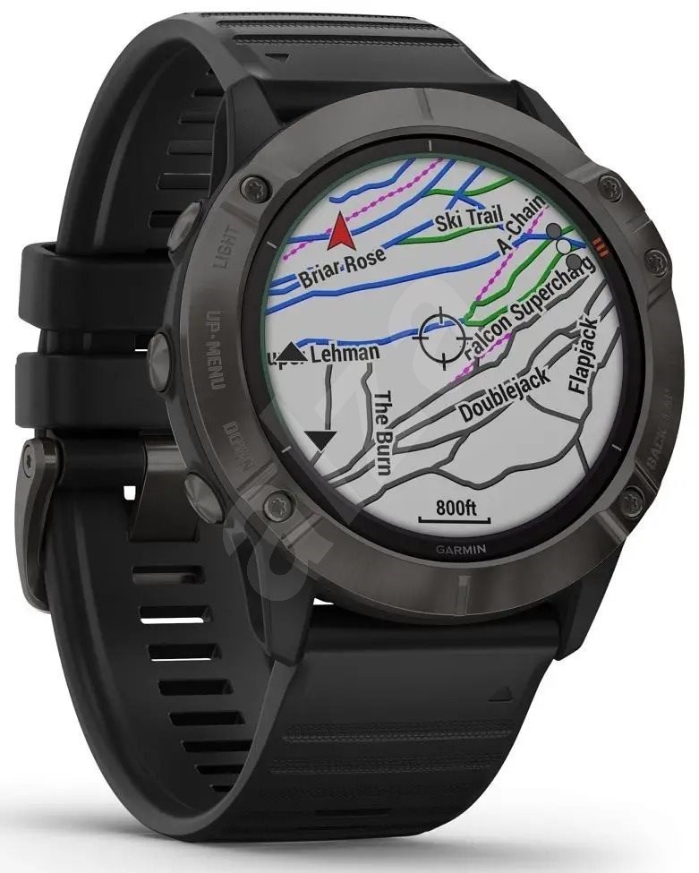 Garmin Fenix 6X Pro Solar Titanium Gray DLC/Black Band (MAP/Music ...