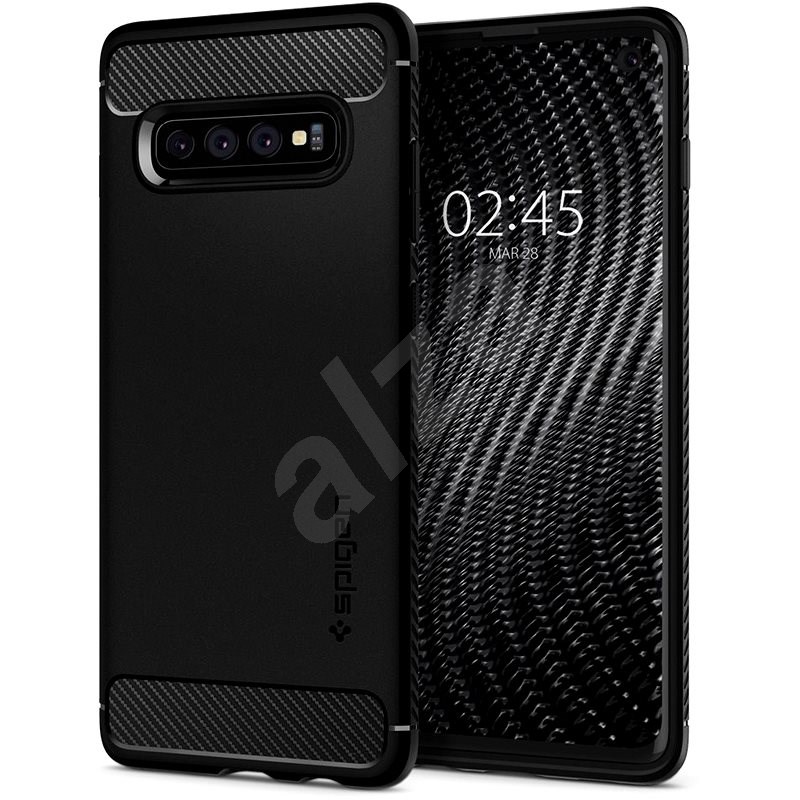 Spigen Rugged Armor Black Samsung Galaxy S10 - Kryt na mobil