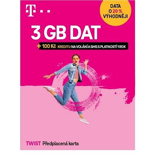 Předplacená karta Twist s Námi 3GB - SIM karta