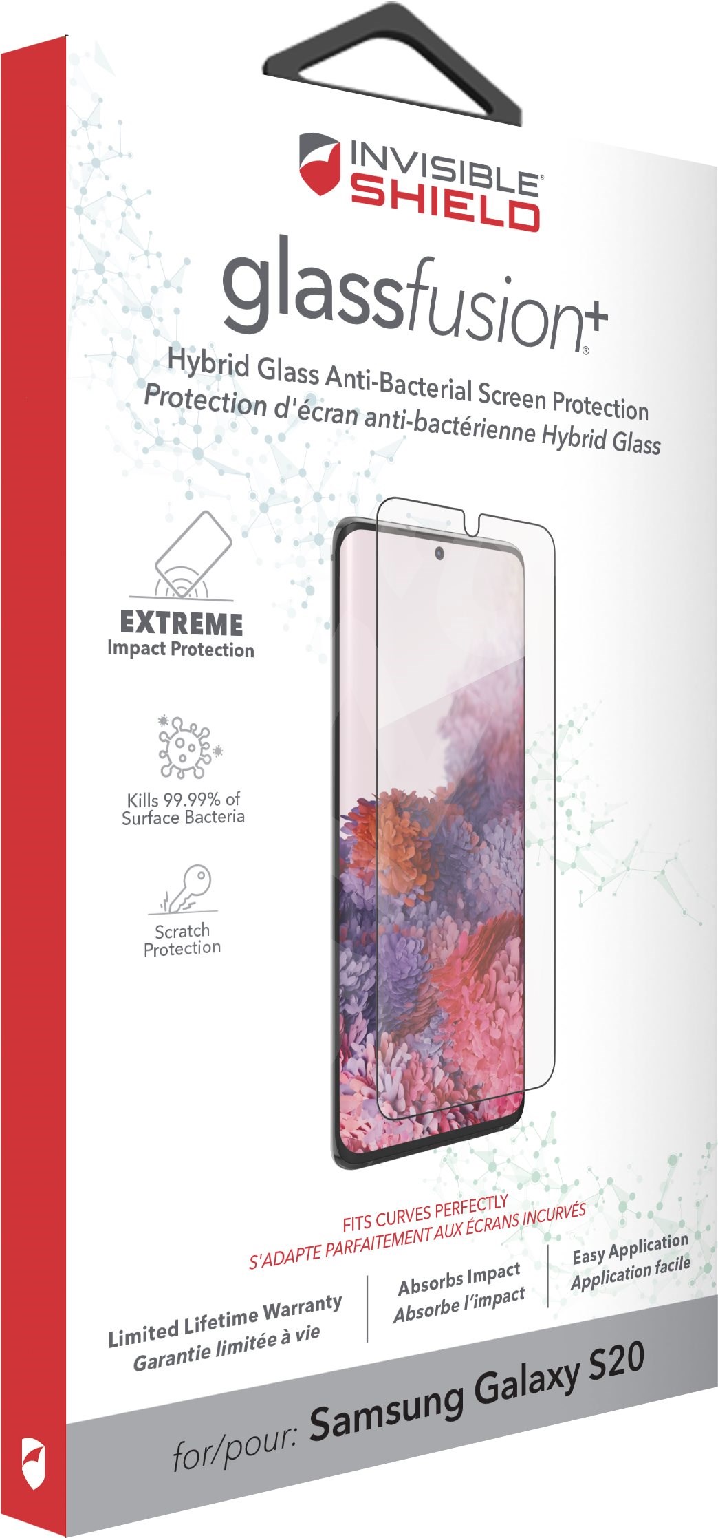 Zagg InvisibleShield Antibacterial Glass Fusion+ pro Samsung Galaxy S20
