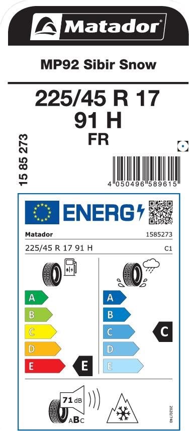 Matador MP92 Sibir Snow 225/45 R17 91 H FR Zimní - Zimní pneu | Alza.cz
