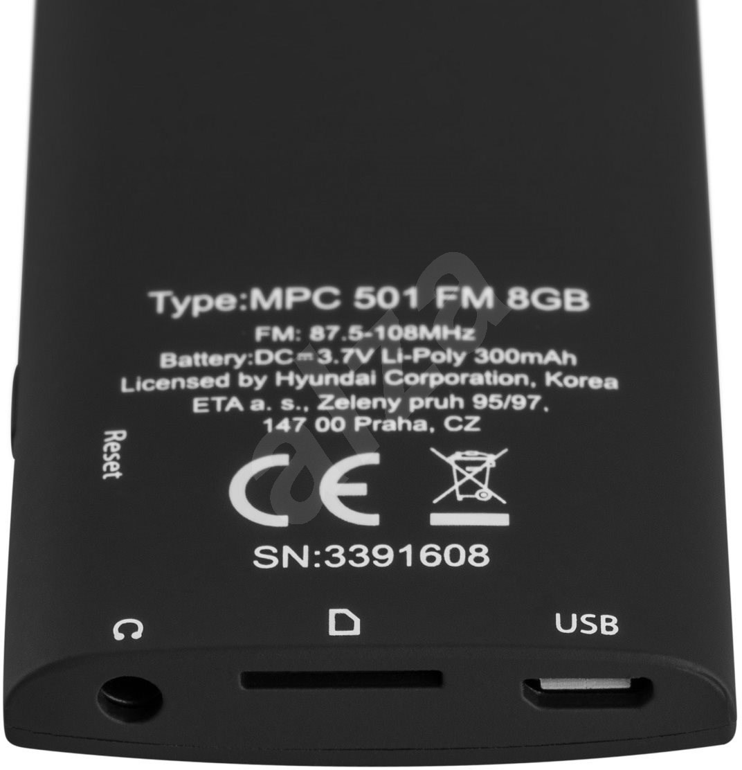 Hyundai MPC 501 FM 8GB černý MP4 přehrávač Alza.cz