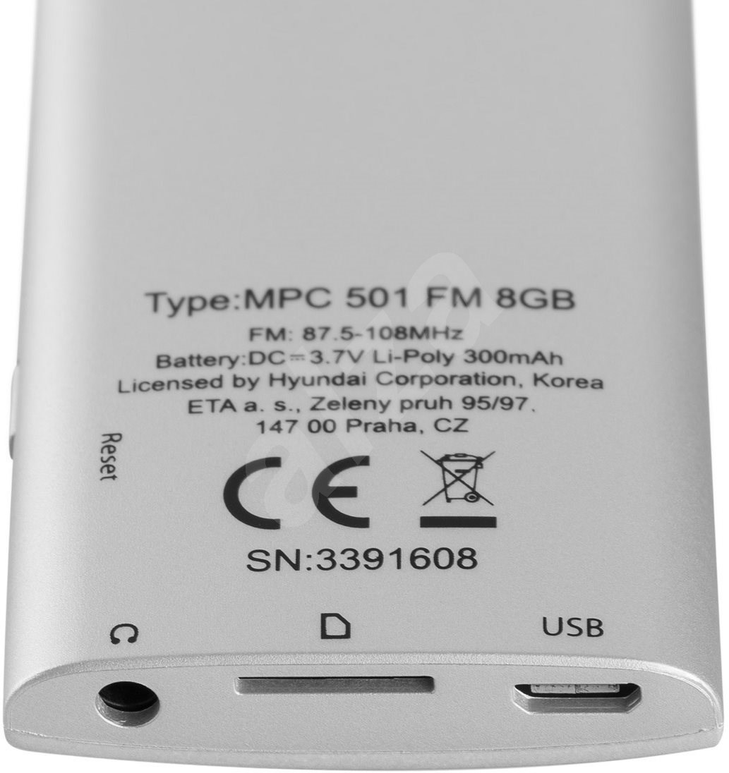 Hyundai MPC 501 FM 8GB stříbrný MP4 přehrávač Alza.cz