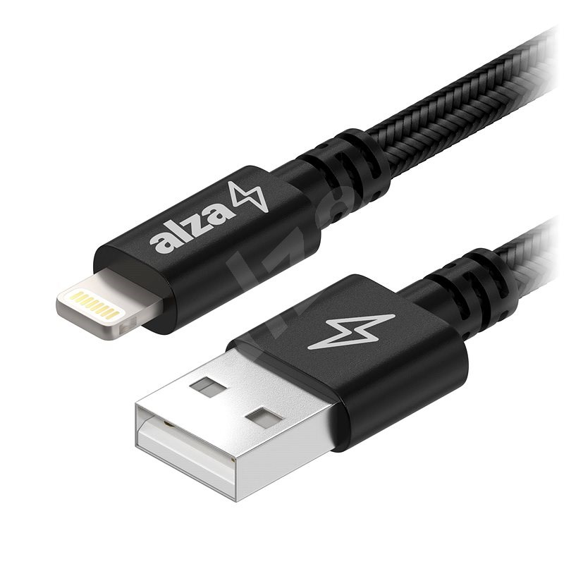 AlzaPower AluCore Lightning MFi 1m černý - Datový kabel