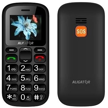 Aligator A321 Senior Grey - Mobilní telefon