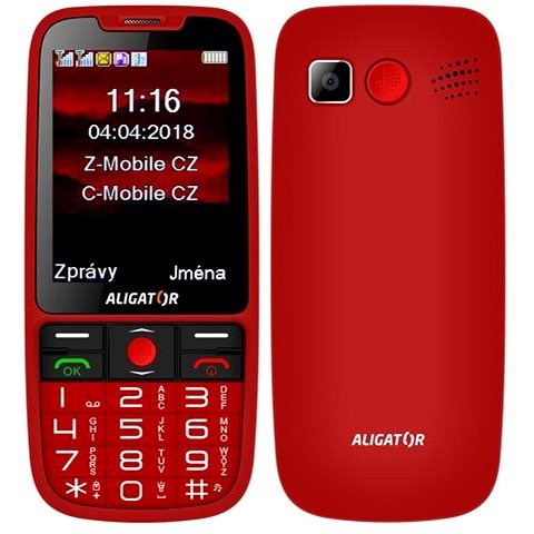 ALIGATOR A890 GPS Senior červená - Mobilní telefon