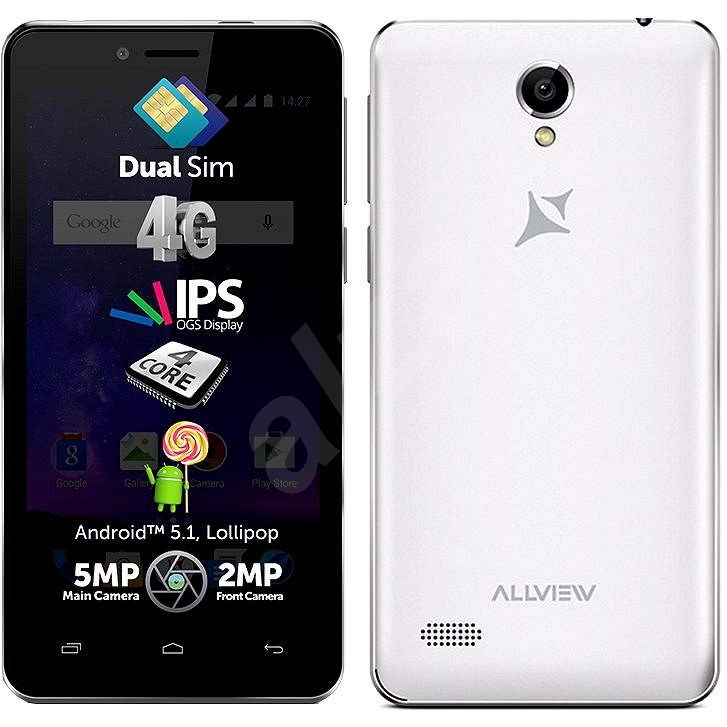 Allview A5 Quad Plus White Dual SIM  - Mobilní telefon