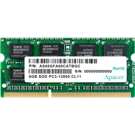Apacer SO-DIMM 8GB DDR3L 1600MHz CL11 - Operační paměť