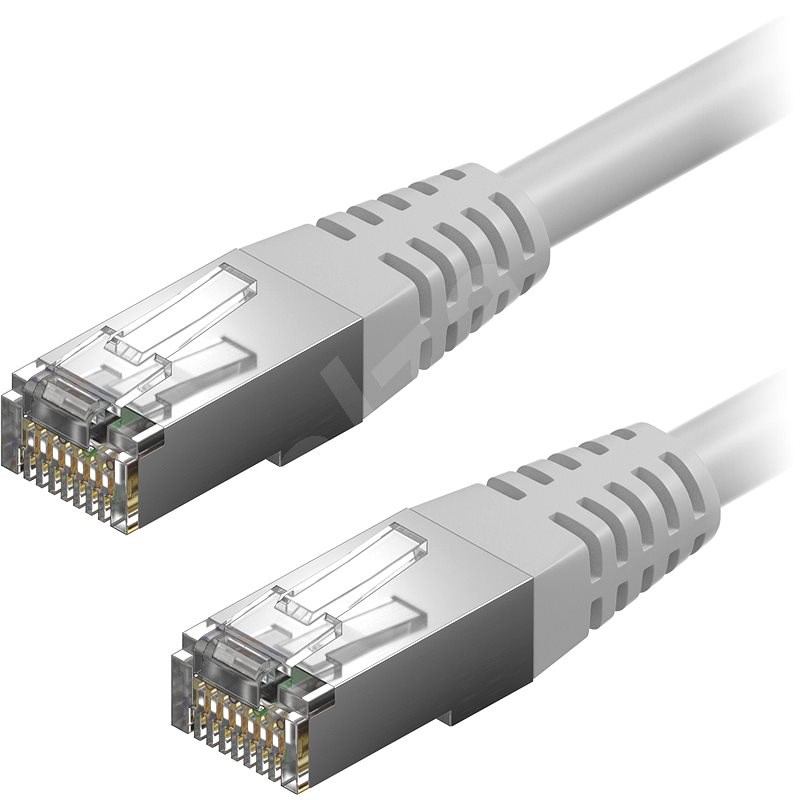 AlzaPower Patch CAT6 FTP 1m šedý - Síťový kabel