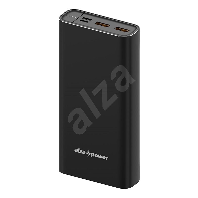 AlzaPower Metal 20000mAh Fast Charge + PD3.0 černá - Powerbanka