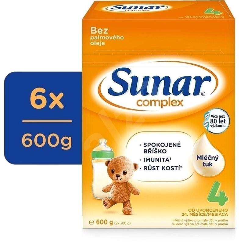 Sunar Complex 4 Batolecí kojenecké mléko 6× 600 g - Kojenecké mléko