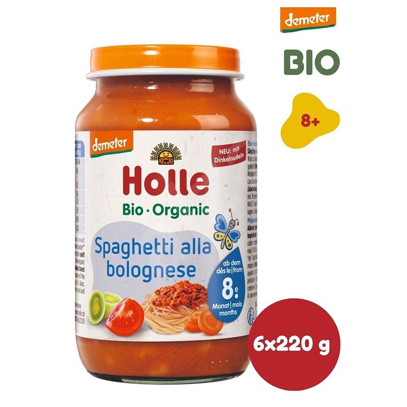 HOLLE BIO Spaghetti Bolognese 6× 220 g - Příkrm