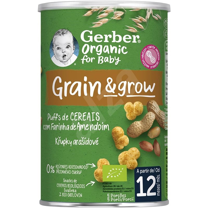 GERBER Organic křupky arašídové 35 g - Křupky pro děti