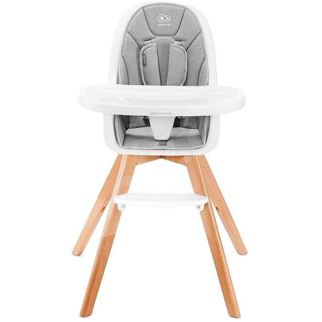 Kinderkraft 2v1 Tixi Grey - Jídelní židlička