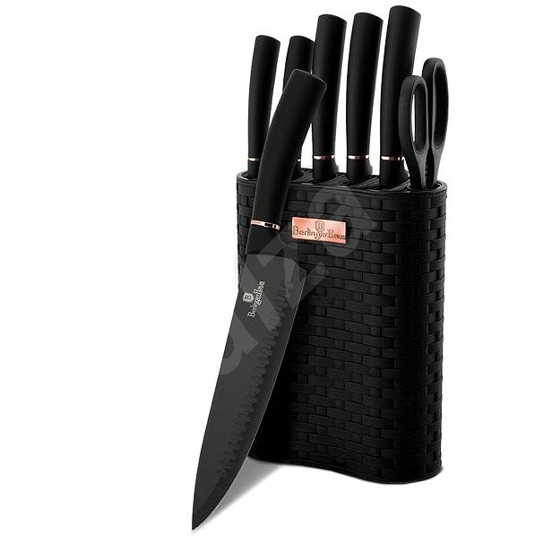 BerlingerHaus Sada nožů ve stojanu Black Rose Collection 7ks - Sada nožů