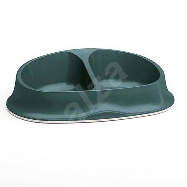 Stefanplast Chic double bowl English green 27 × 17,5 × 7,2 cm - Dog Bowl