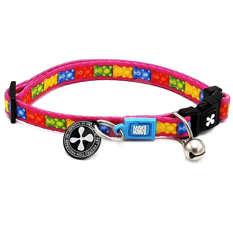 Max & Molly Smart ID Cat Collar, Jelly Bears, one size - Cat Collar