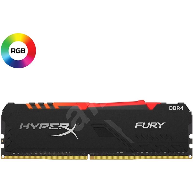 HyperX 8GB DDR4 3733MHz CL19  FURY RGB series - Operační paměť