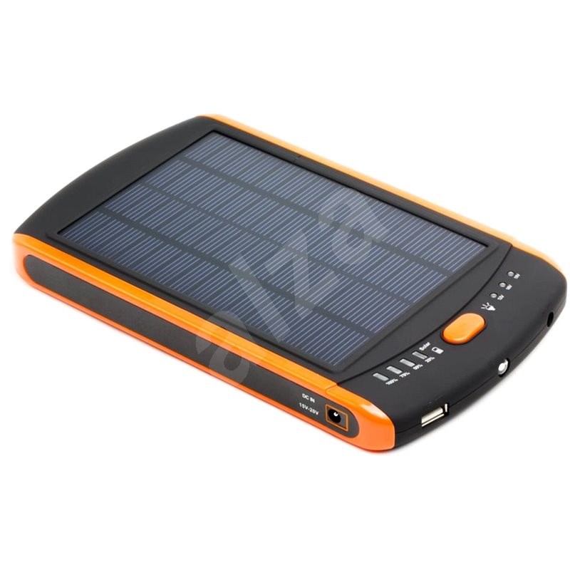 DOCA Powerbank Solar 23000mAh černá/oranžová - Powerbanka