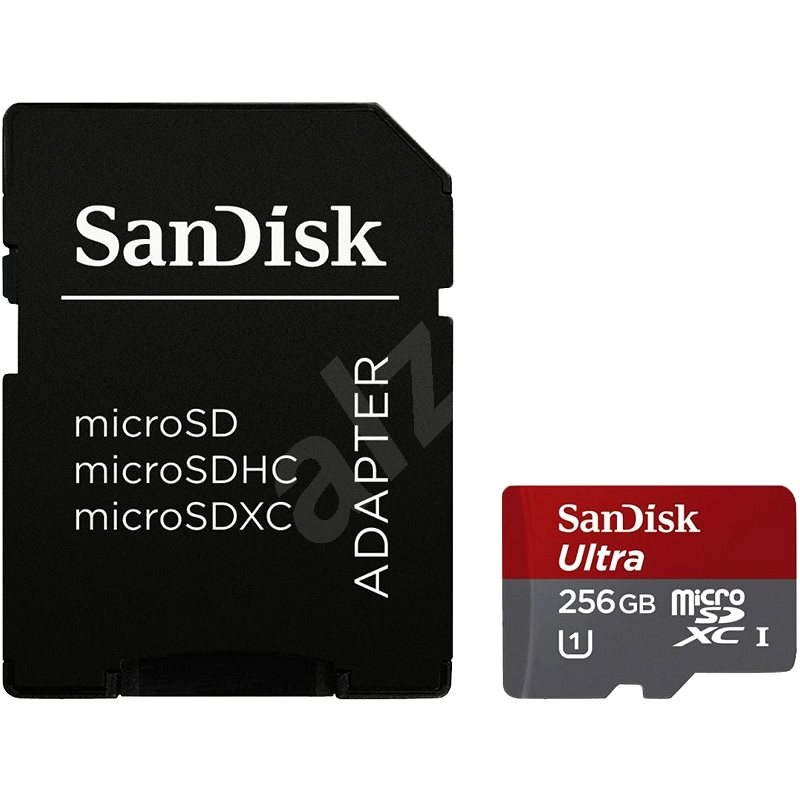 SanDisk MicroSDXC 256GB Ultra Android Class 10 UHS-I + SD adaptér - Paměťová karta