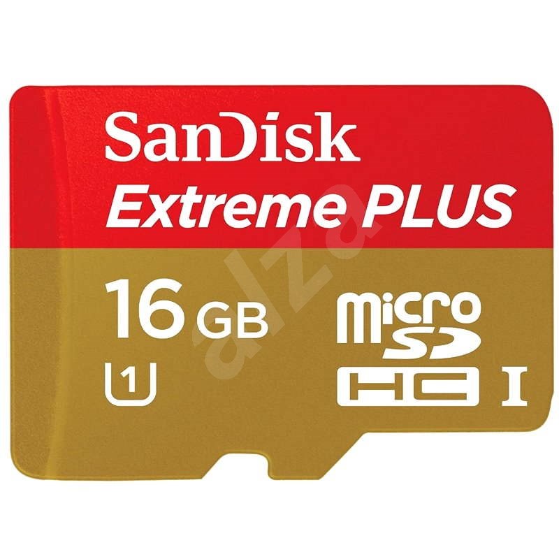 SanDisk MicroSDHC 16GB Extreme Class 10 UHS-I + SD adaptér - Paměťová karta
