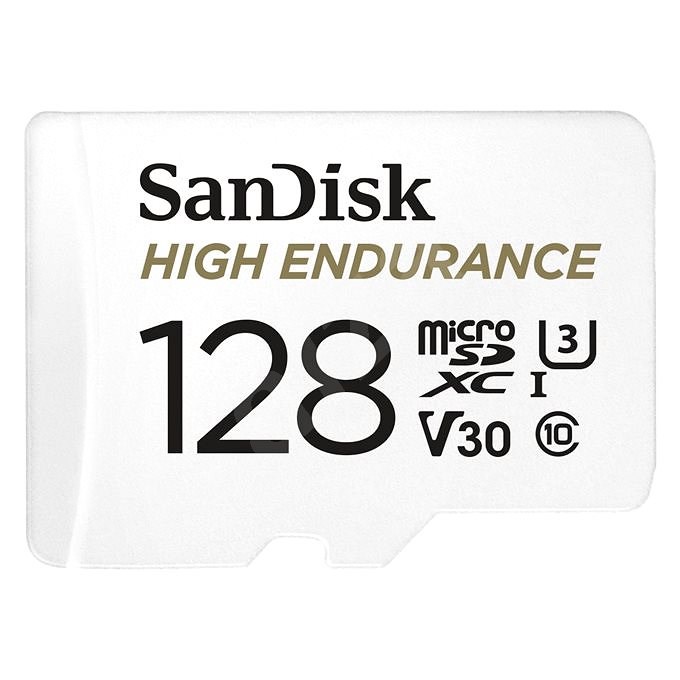 SanDisk MicroSDXC 128GB High Endurance Video U3 V30 + SD adaptér - Paměťová karta