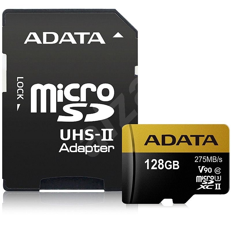 ADATA Premier ONE MicroSDXC 128GB UHS-II U3 Class 10 + SD adaptér - Paměťová karta