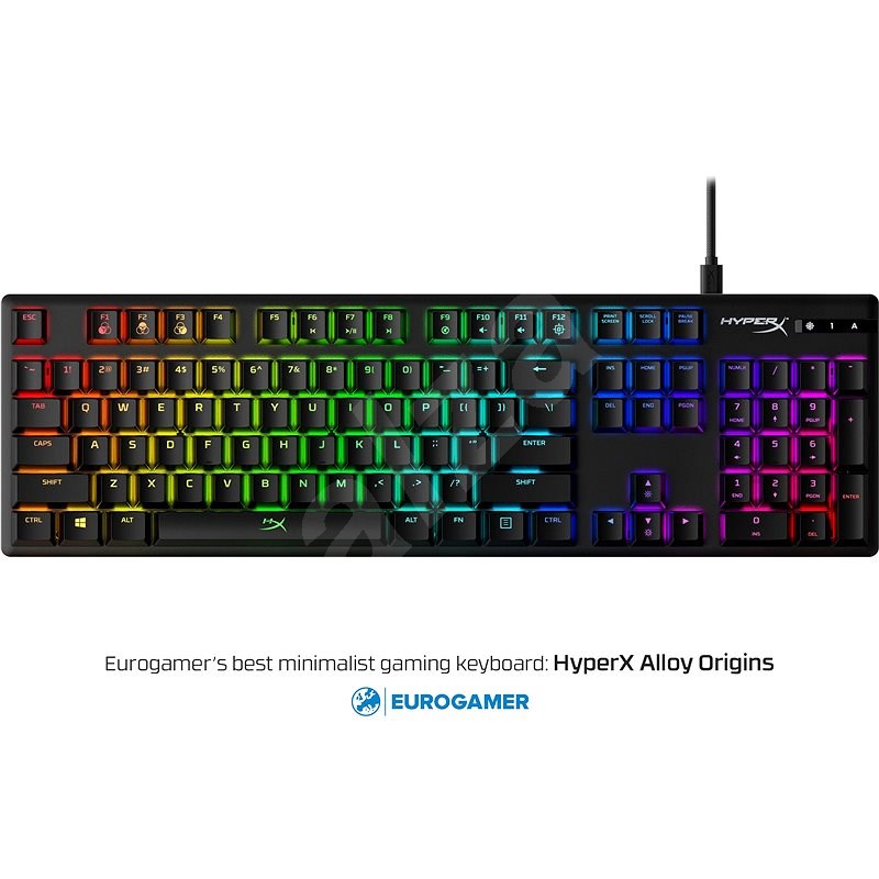 HyperX Alloy Origins Aqua switches - US - Herní klávesnice