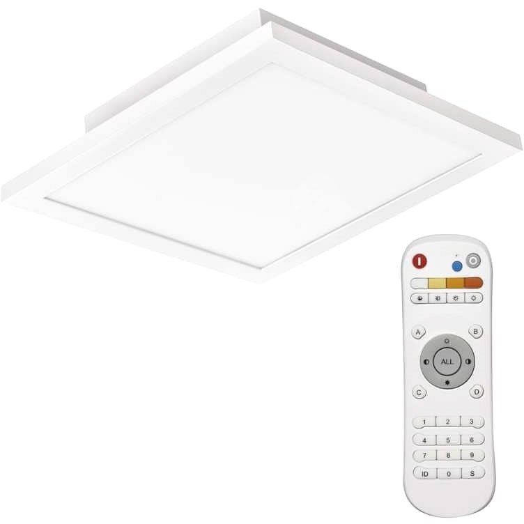 EMOS LED panel s ovladačem, 30×30, 18W, 1300LM, stmívatelný, nastavení barvy světla - LED panel